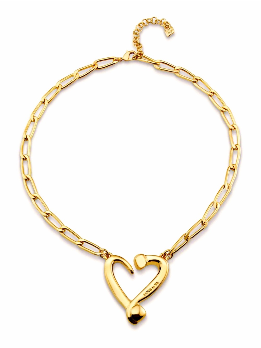 UNO de 50 Gold Twist of Love Necklace